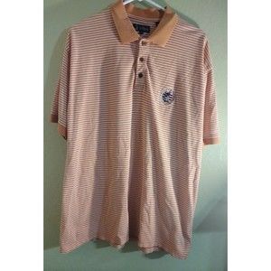 2005 US Open Pinehurst No. 2 Golf Polo Shirt Mens Size L Orange Short Sleeve